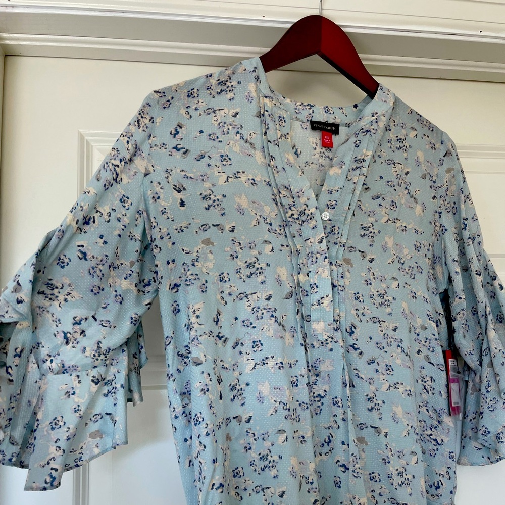 Vince Camuto Ruffle Neck Blouse